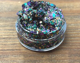 mardi gras face glitter