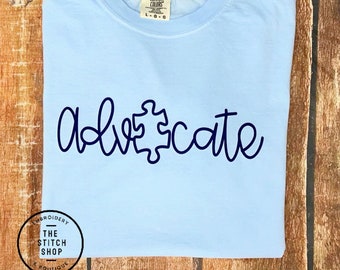 Advocate Autism 3D puff vinyl Comfort Colors Tee