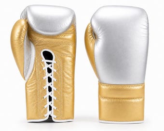 レザーボクシンググローブ – 成形フィットトレーニング、プレミアム牛革、スパーリング＆MMA、カスタムボクシングギア