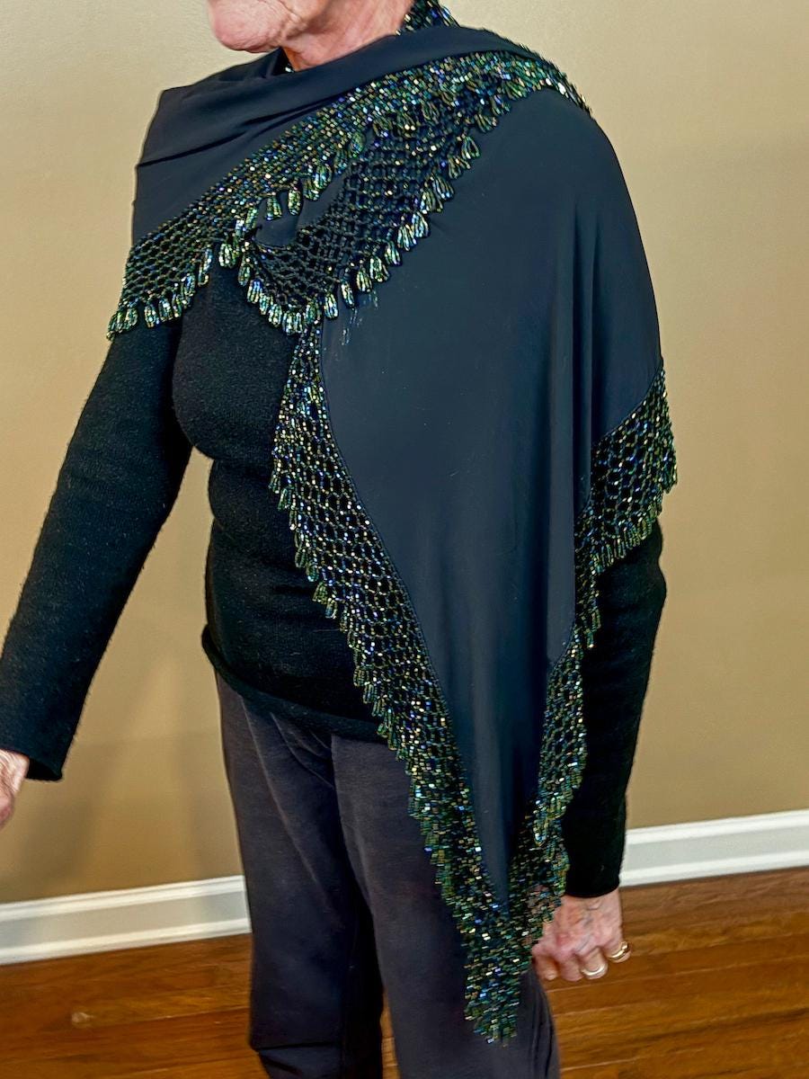 Beaded Evening Shawl - Etsy Beaded Evening Shawl - Etsy