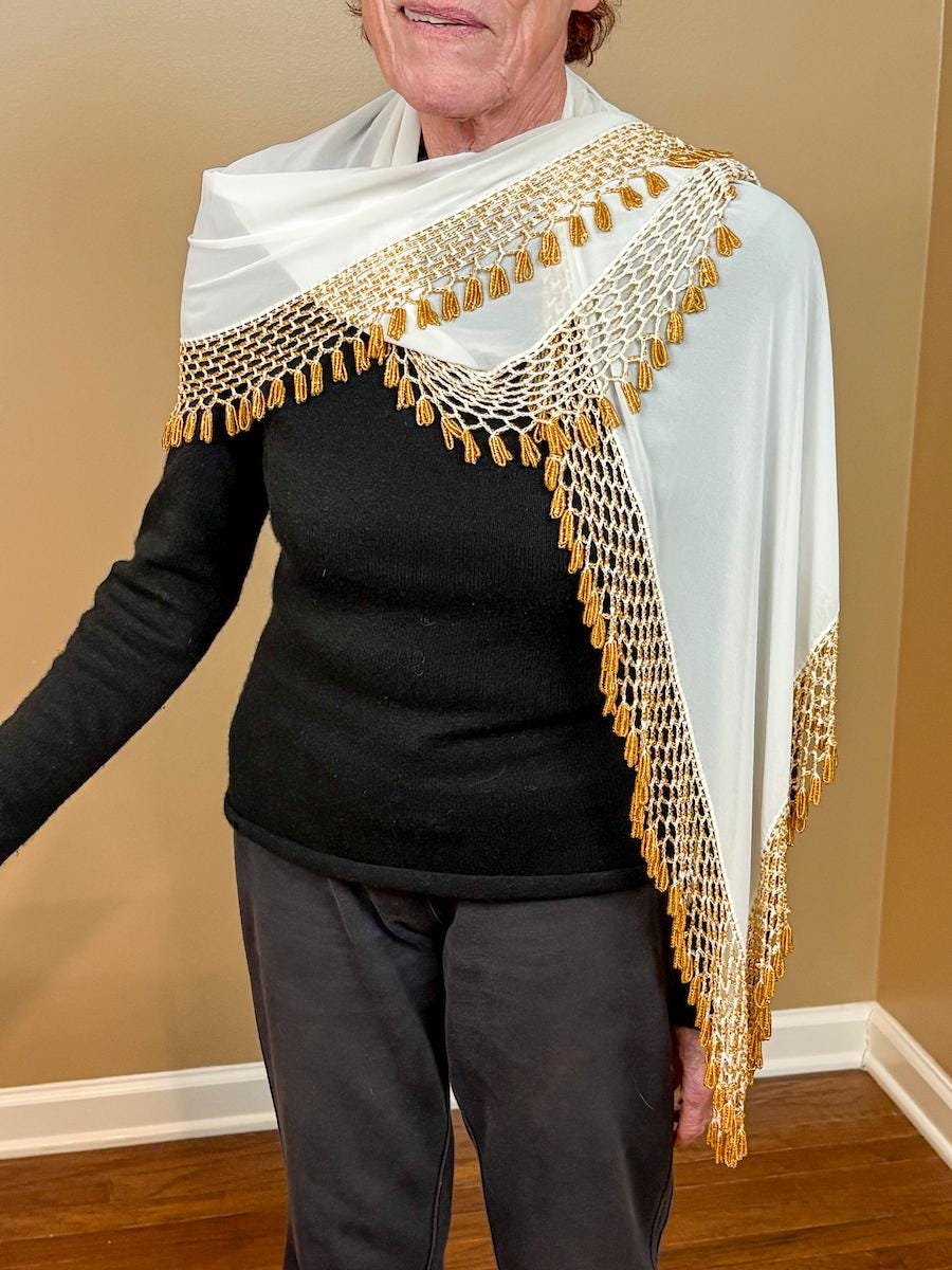 river island dress gold NicoBlu Josephine Reversible Pashmina Shawl in Gold Shimmer Dune main image 0