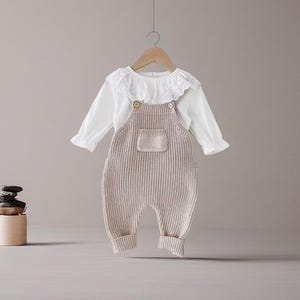 Knit Baby Jumper Overalls: Cozy Newborn Suspender Outfit (3M-3T)