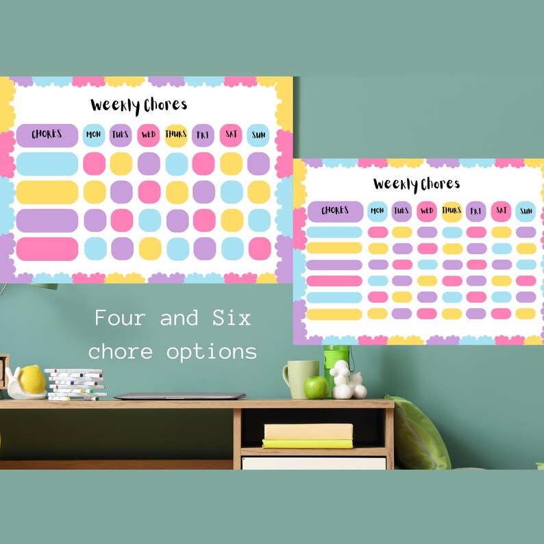 Chore Chart Printable| Weekly Chore Tracker| Kids Chore Tracker| Family ...