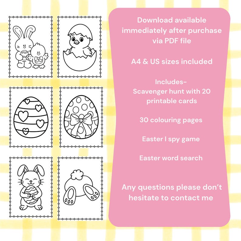 Easter Activity Bundle Printable | Kids Easter Games Pack | Easter ...