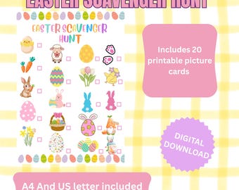 Easter Scavenger Hunt Printable Game | Easter Egg Hunt Activity for ...