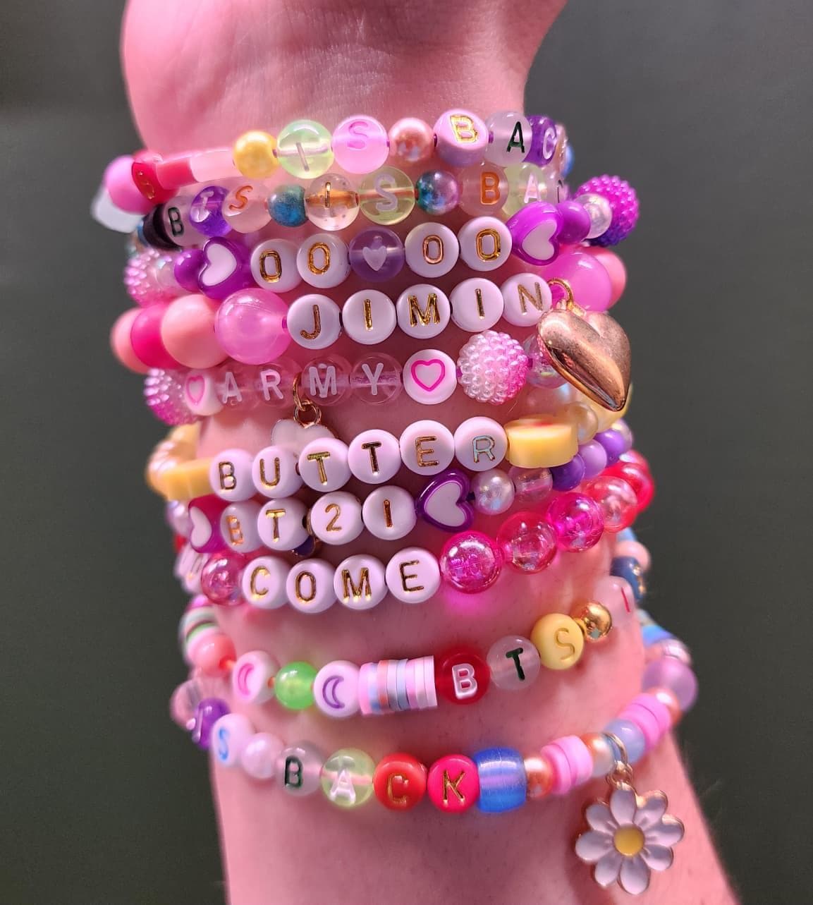 BTS Inspired Freebie Pack of 10 Bracelets for the New Tour - Etsy