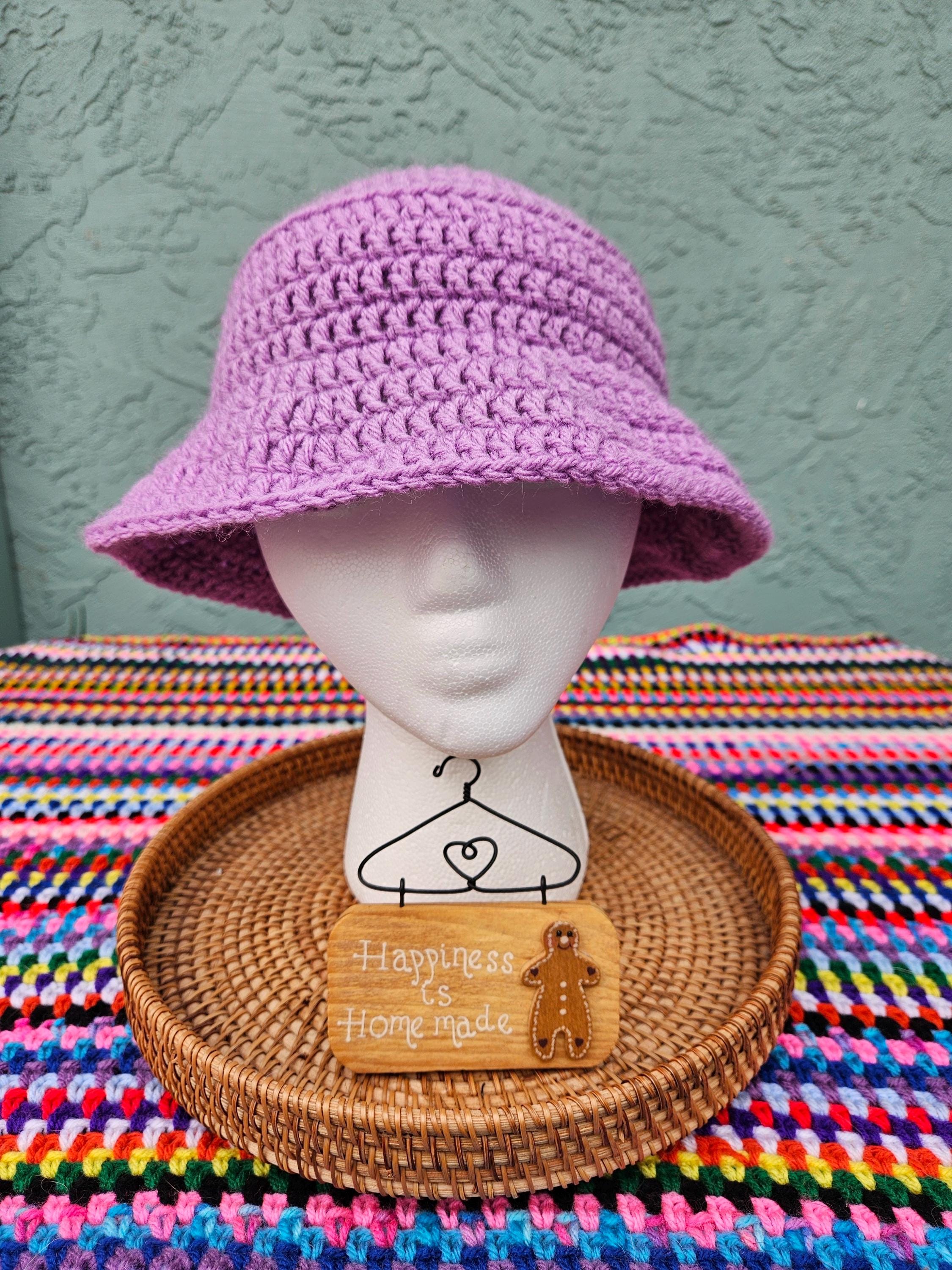 Handmade Lavender and white velvet soft floppy Crochet Hat Scrap Yarn Ruffle Hat: 31 Days of Crochet Challenge | TikTok main image 3