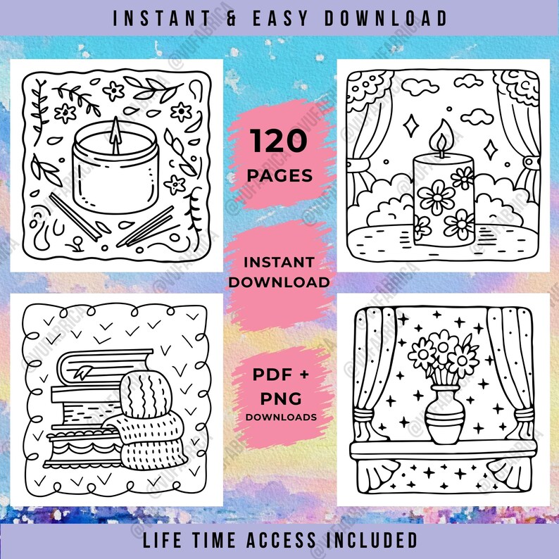 Self Love Coloring Book | 120 Cute & Cozy Pages | Girl Therapy Activity ...