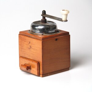Vintage houten koffiemolen / molen, Collectibles retro molen jaren 70