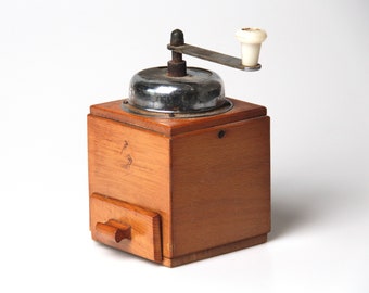 Vintage Coffee Wooden mill / grinder, Collectibles  retro grinder 1970s