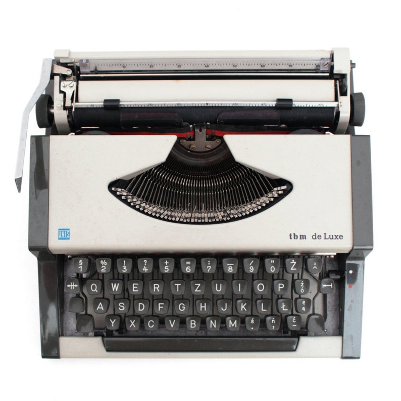 Vintage Typewriter Light Grey Black Manual Ashen Typewriter Etsy