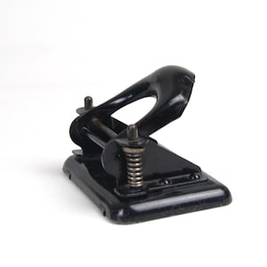 Vintage Steel Office Perforator, Mid-Century Hole Punch, Retro Office Desk Accessory, Winter Sale