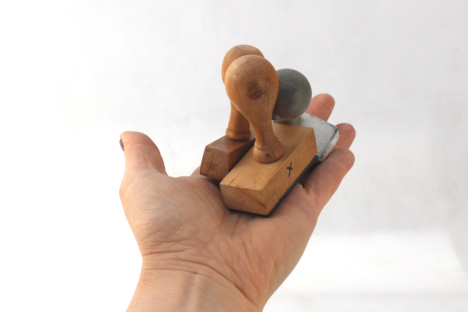 Vintage Office Rubber 3 Stamps Wooden Set of Stampsgerman Etsy