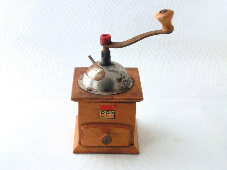 Vintage wooden coffee mill / grinder 60s image 3