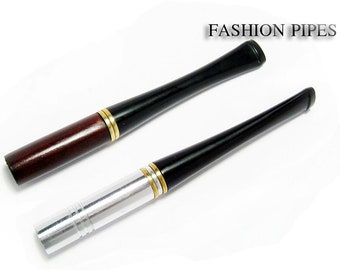 Wood & Metal Cigarette Holder Set. Short Cigarette Holders 3.5