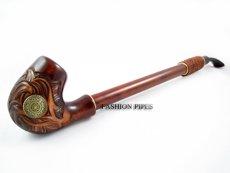 Churchwarden Tobacco Pipe nordic Wooden Smoking Etsy