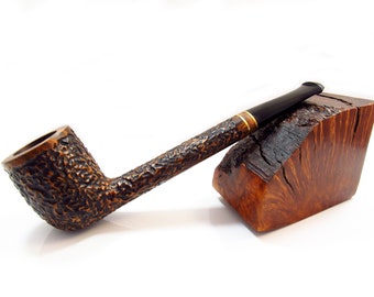 Canadian Tobacco Smoking Pipe Rustic (Smooth) Mediterranien Briar 6.3'' Carving Handmade, Designed For Pipe Smokers + Pouch & Box