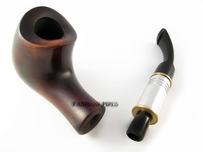 Collection Wooden Smoking Pipe-Tobacco pipepipes Handcrafted Exclusive Design Wooden Pipe Wood pipe SADDLE METAL /& Pouch Gift