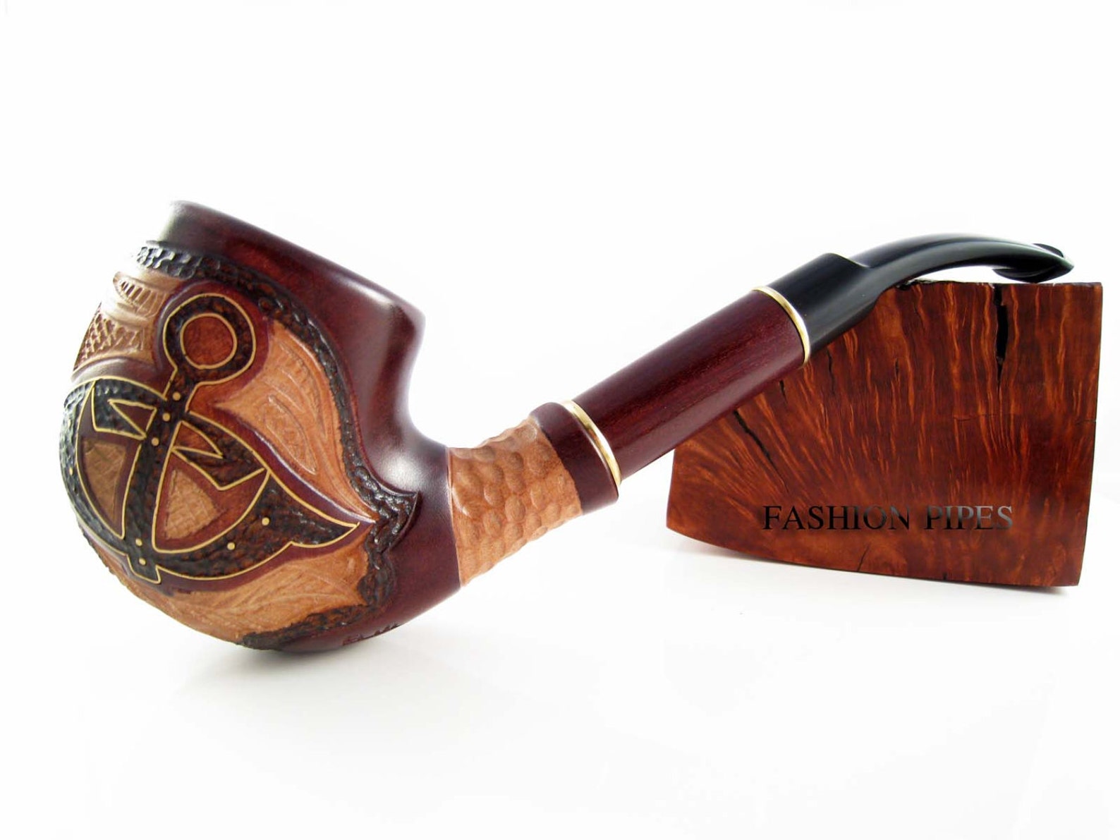 Marine Style Tobacco Smoking Pipe ANCHOR Inlaid Etsy
