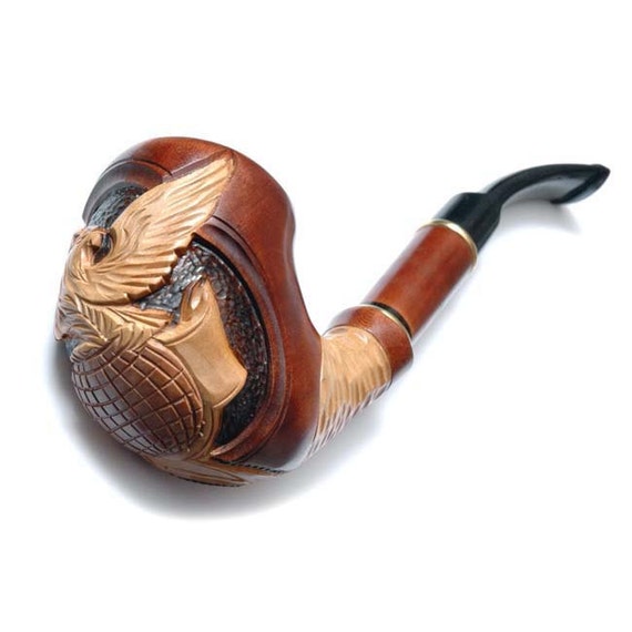 American Eagle Long Tobacco Pipe Smoking Pipe Engraved. Hand Etsy