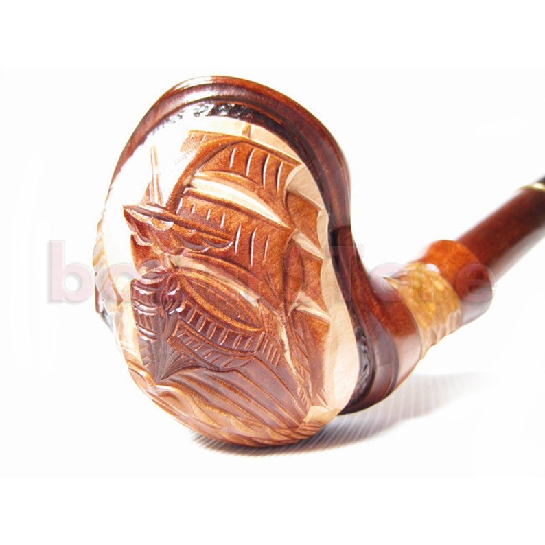 Tobacco Pipe Wooden Handcrafted SHIP Smoking Pipes Etsy