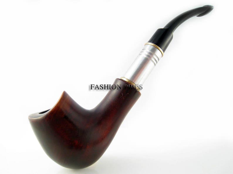 Collection Wooden Smoking Pipe-Tobacco pipepipes Handcrafted Exclusive Design Wooden Pipe Wood pipe SADDLE METAL /& Pouch Gift