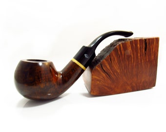 BRIAR PIPE CLASSIC Tobacco Pipe Carving Handmade Wooden Pipe Bent 5.5''. Smoking Pipe Designed For Pipe Smokers.