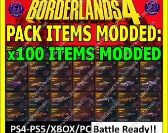 BORDERLANDS 4 - Paquete de 100 artículos MODIFICADOS