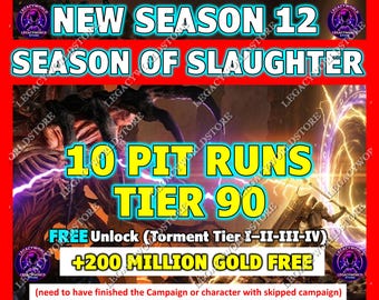 DIABLO 4 Temporada 12 / 10 Carreras El Pozo Nivel 90