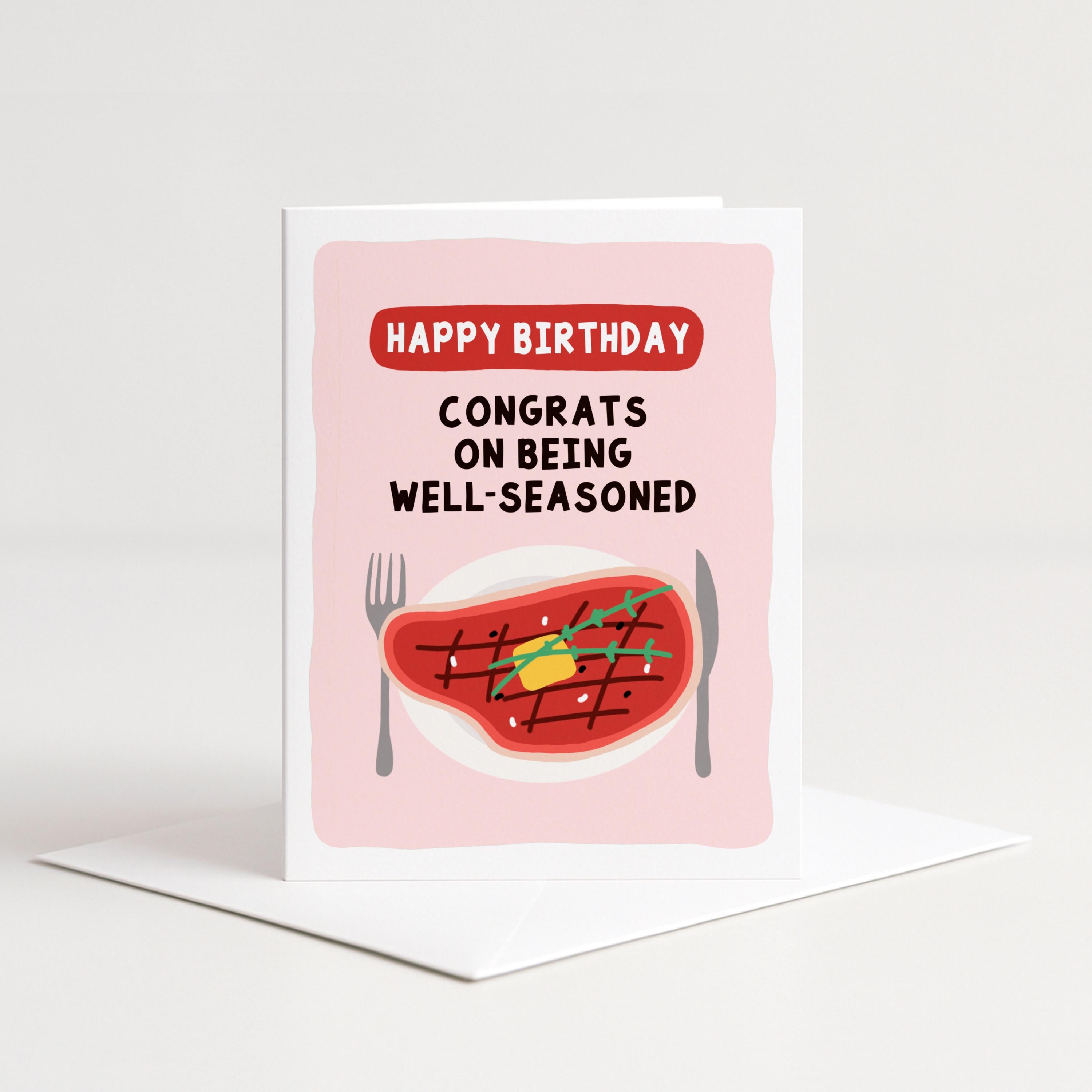 Steak Birthday Card - Etsy