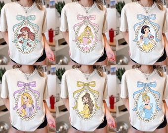 Comfort Color Vintage Disneyland Cinderella Snow White Ariel Belle Rapunzel Tee, Disneyland Shirt, Disneyland Princess shirt, Magic Kingdom