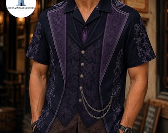 Maddox Hatter Hawaiian Shirt, Descendants 5 Cospay Hawaiian Shirt, Musical Fantasy Apparel, Halloween Outfits, Wicked Wonderland Costume