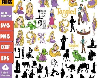 Rapunzel Princess Png Bundle Files | Rapunzel Birthday Png | Tangled Movie Png | Disneyland Png Digital Download