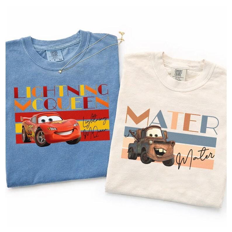 Lightning McQueen Cars Shirt, Disneyland Racing Shirt, Disneyland Cars Tee, Cars Pixar Shirt, Race Disneyland Shirt, Mater Shirt image 1