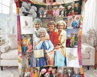 Golden Girls Fleece Blanket, Vintage Movies Blanket Blanche Devereaux Sophia Petrillo Dorothy Zbornak Golden Girls Throw Blanket