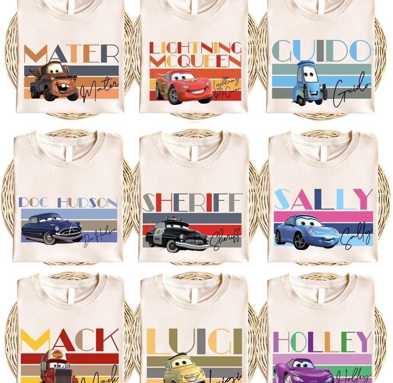 Lightning McQueen Cars Shirt, Disneyland Racing Shirt, Disneyland Cars Tee, Cars Pixar Shirt, Race Disneyland Shirt, Mater Shirt image 2