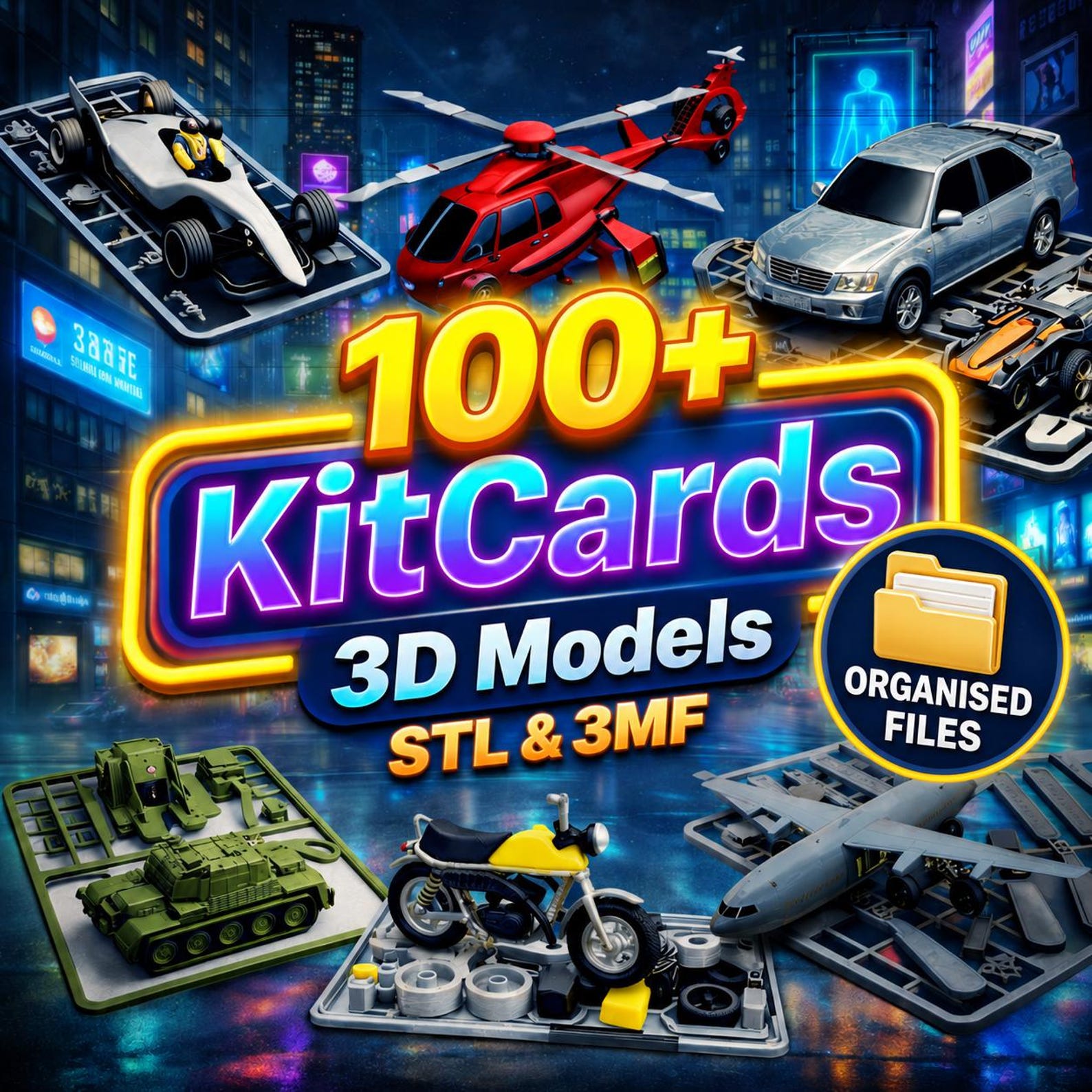 Fee Kit Card Models 100+ Kit Card STL Bundle | Credit Card Size 3D Print Models | Pocket ...