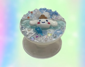 Cinnamoroll Charm PopSocket | Cute Resin Phone Grip | Pastel Aesthetic Phone Holder | Sanrio Phone Grip