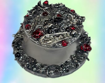 Edgy Junk MagSafe Grip | Gothic Silver Pop Socket | Cyberpunk Decoden Phone Holder | Handmade Grunge Phone Accessory