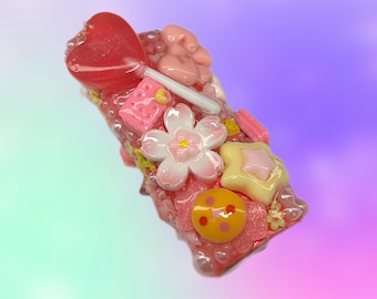 Candy Theme Pink Lighter Case | Cute Resin Lighter Cover | Sweet Dessert Aesthetic Lighter Holder