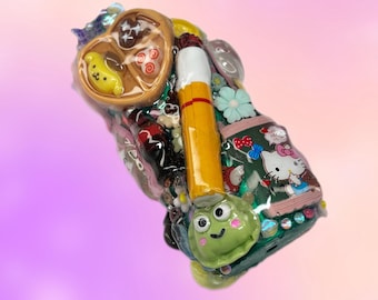 Kawaii Sanrio Candy Lighter Case | Cute Resin Lighter Cover | Aesthetic Custom Lighter Holder | Handmade Decoden Style Charms