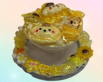 PomPomPurin MagSafe PopSocket | Kawaii Phone Grip Stand | Sanrio Inspired Resin Phone Holder | Cute Decoden Phone Accessory