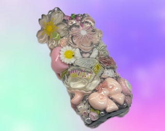 Pastel Fairy Garden Lighter Case | Cute 3D Flower Lighter Cover | Coquette Floral Aesthetic Case