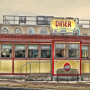 Swan Street Diner Photo Ceramic Wall Art - Kitchen Decor