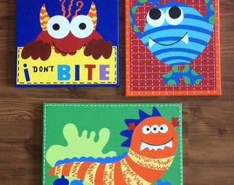 Original Monsters on Canvas Paintings