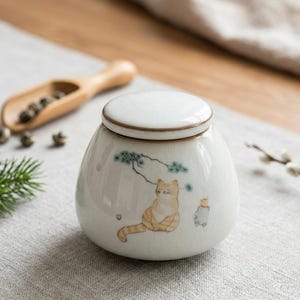 Urna de cerámica con forma de gato atigrado naranja jengibre, regalo de condolencia para mascotas, recuerdo del Puente Arcoíris.