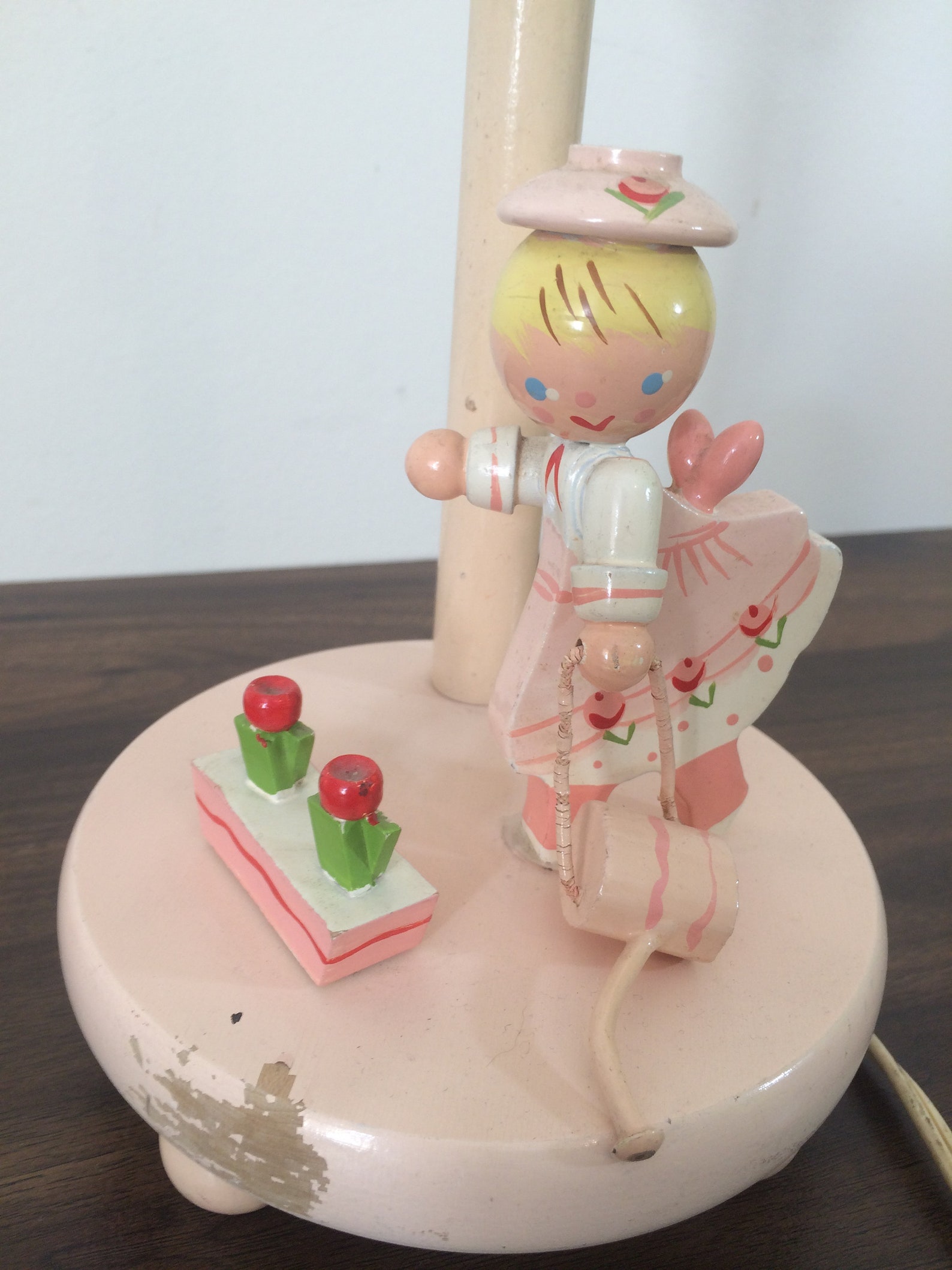 Vintage Irmi Nursery Originals Inc Girl With Flowers Etsy