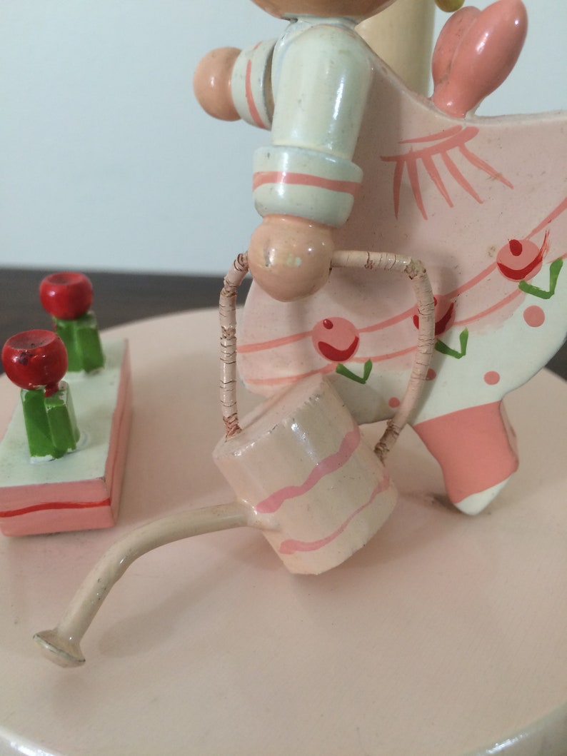 Vintage Irmi Nursery Originals Inc Girl With Flowers Etsy