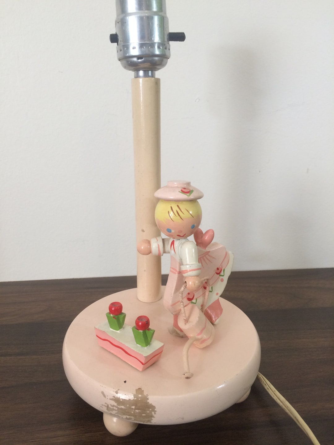 Vintage Irmi Nursery Originals Inc Girl With Flowers Etsy