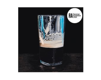 Dark Moody Wall Art – Irish Stout Art Print – Dramatic Kitchen Decor